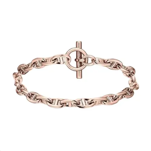 HERMES 18K Rose Gold Bracelets Women's Rose Gold