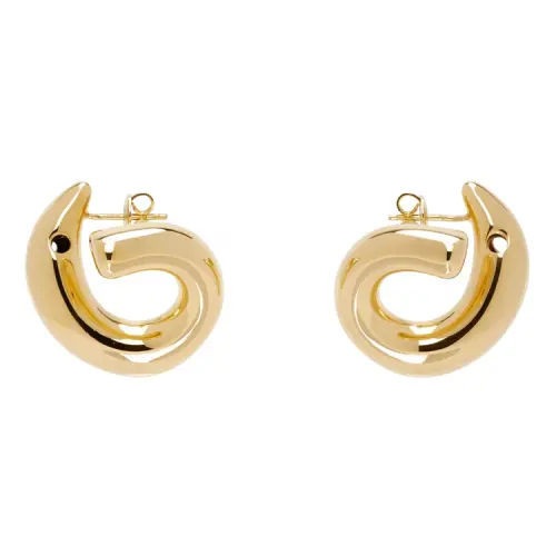 Bottega Veneta 925 Sterling Silver With 18K Gold Earrings Women's Gold