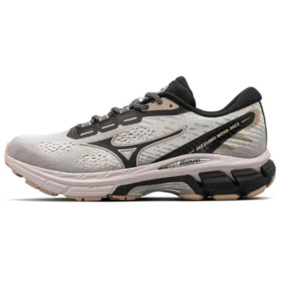 Mizuno NOVA MIX Running Shoes Unisex Low-Top Cloudy Gray/Black/Khaki Apricot