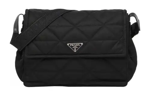 PRADA Recycled Nylon Crossbody Bag, Shoulder Bag Men's Black