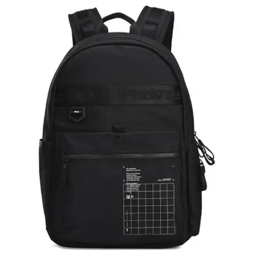 FILA Fabric Backpack Regular Unisex Pitch Black