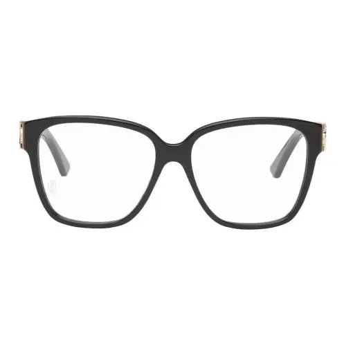 CARTIER Acetate Square Eyeglass Frames Men's Black