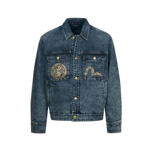 EVISU Denim Jackets Men's Denim Blue Moderate
