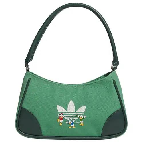 Adidas Originals Trefoil × Donald Duck, Collaboration Polyester Handbag, Shoulder Bag Regular Women's Green