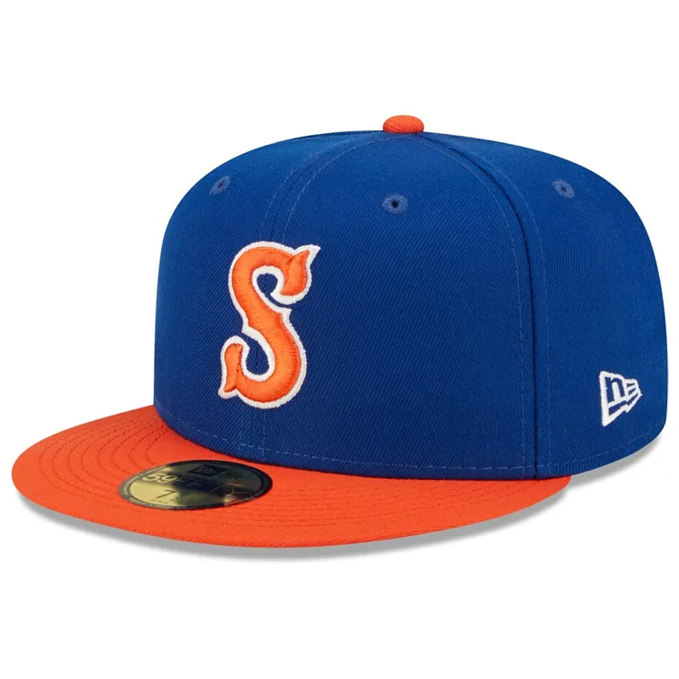 New Era Embroidery Print Polyester Baseball Caps Unisex Blue