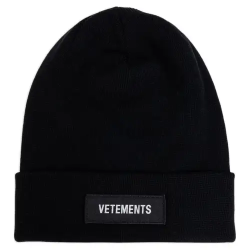 Vetements Logo Patch Knit Beanie