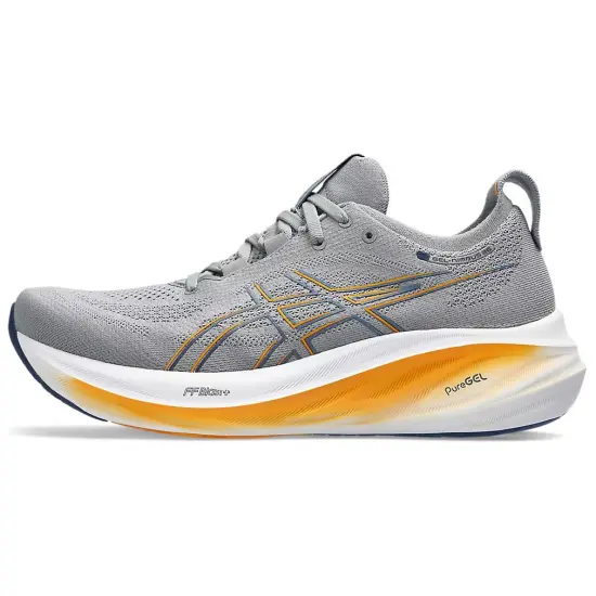 Asics GEL NIMBUS 26 Anti Slip And Wear Resistant Breathable Cushioning Low Top Casual Running Shoes Men's Gray