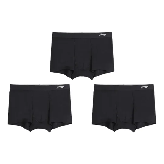 Li Ning Boxer Briefs Men's 3 Pack Black