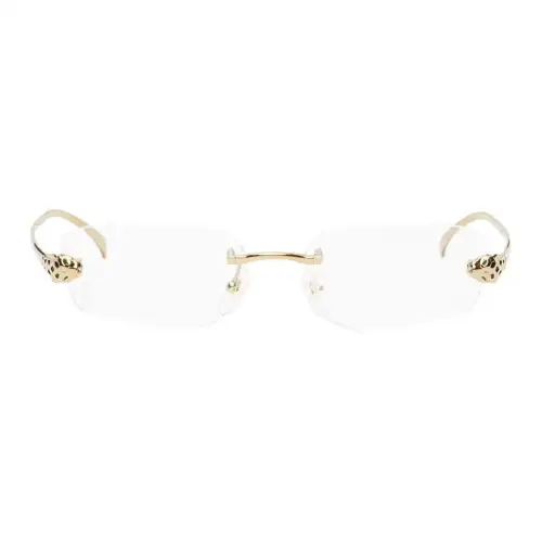 Cartier rectangle-frame rimless glasses