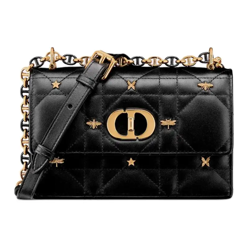 DIOR Calfskin Crossbody Bag, Shoulder Bag Women's Black