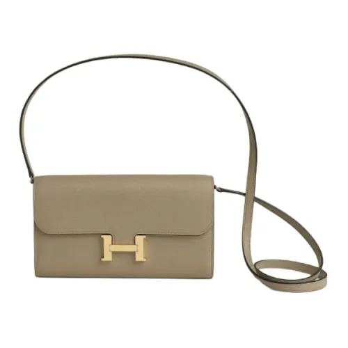 HERMES Constance To Go Evercolor Leather Crossbody Bags Women's 8Q BEIGE MARFA Beige