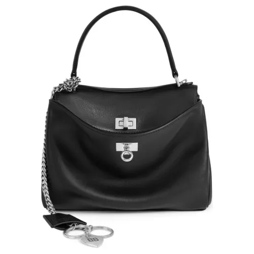 Balenciaga Smooth Cow Leather Handbag Mini Women's Black