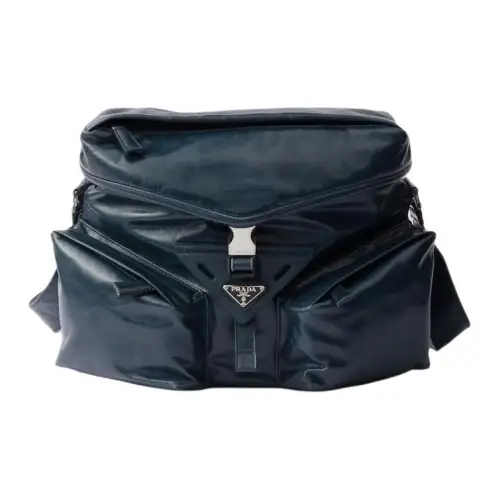 PRADA Re Nylon Leather Crossbody Bag, Shoulder Bag Men's Denim