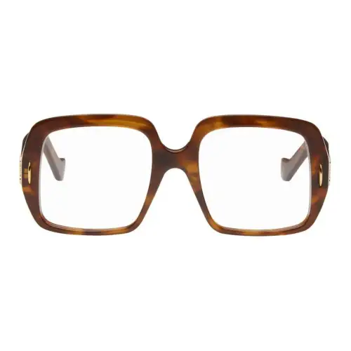 LOEWE Acetate Square Eyeglass Frames Men's Tortoiseshell