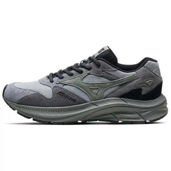 Mizuno Pi Retro Casual Shoes Unisex Low-Top Light Gray/Matte Green