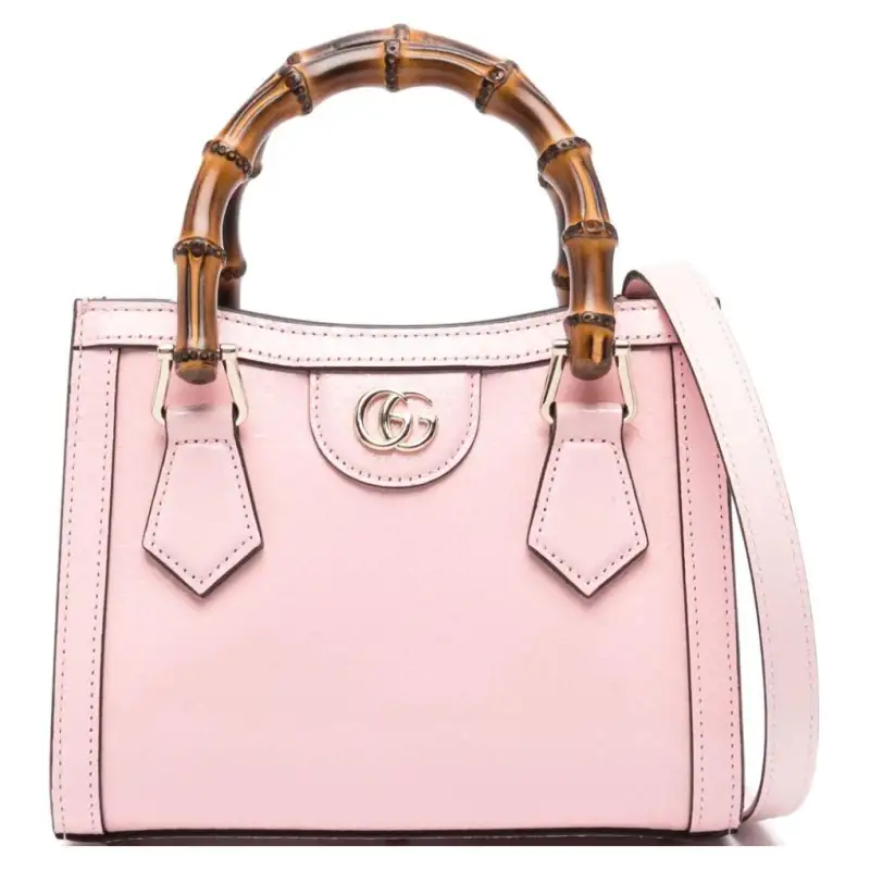 GUCCI Leather Tote Bag, Shopping Bag, Shoulder Bag, Crossbody Bag, Handbag Small Women's Pink