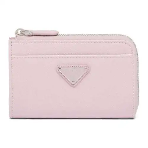PRADA Leather Keychains Women's Pink