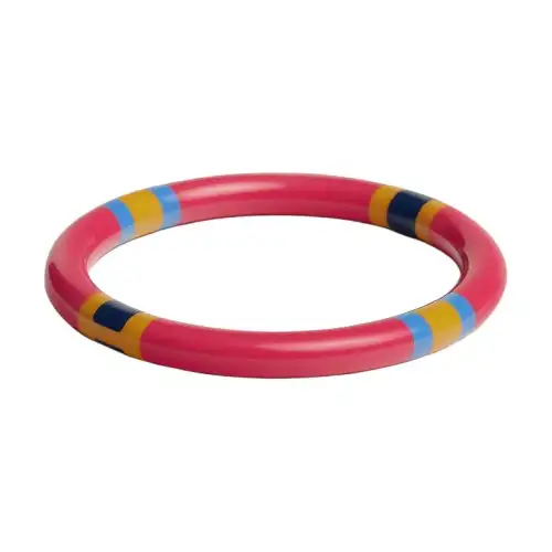HERMES H Equipe Ox Horn Bangles Women's Pink