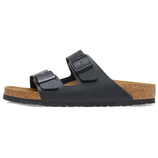 Birkenstock Arizona Abrasion Resistant Slide Slippers Unisex Black Narrow Fit