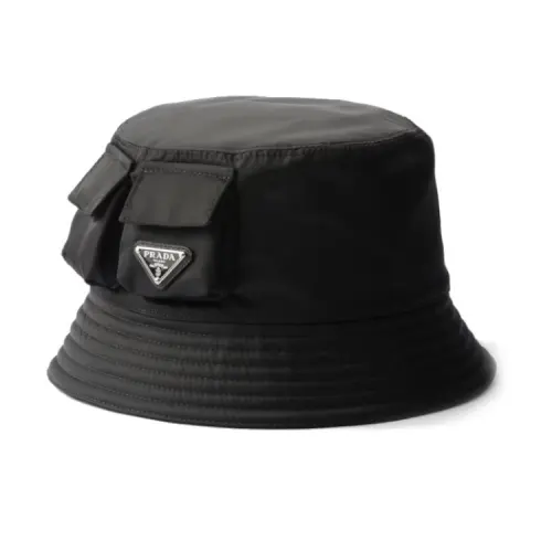 PRADA Triangle logo Bucket Hat