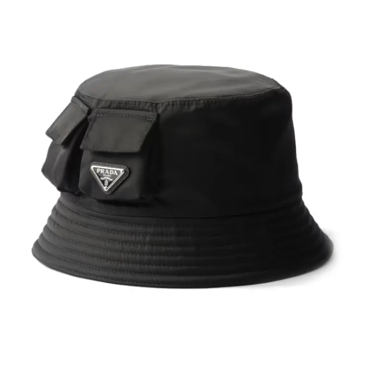 PRADA Triangle logo Bucket Hat