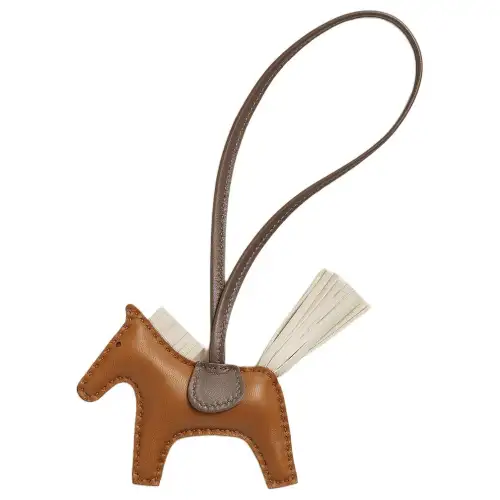 HERMES Lambskin Charms Women's Brown