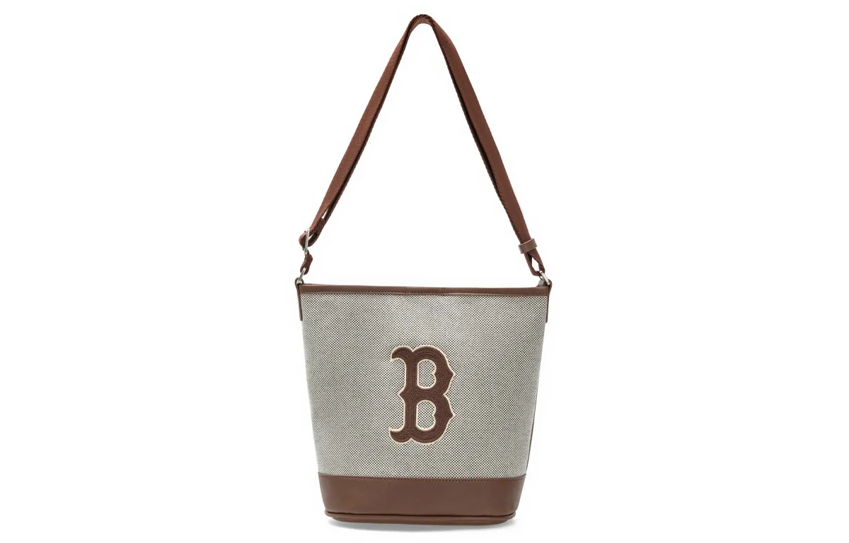 MLB Canvas Bucket Bag, Portable Crossbody Bag, Shoulder Bag Regular Unisex Brown Gray Multicolor