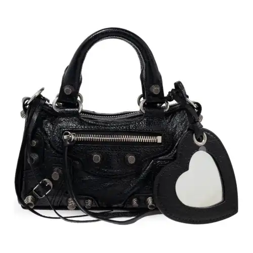 Balenciaga Le Cagole Sheepskin Shoulder Bag, Crossbody Bag, Handbag Nano Women's Black