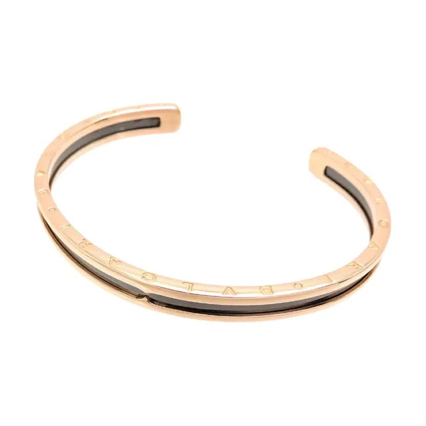 BVLGARI Pre Owned 2010s 18K Rose Gold B.Zero1 Cuff
