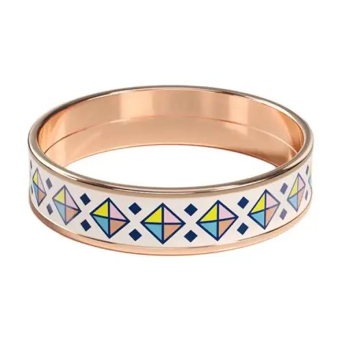 HERMES Enamel Rings Unisex Confetti Color