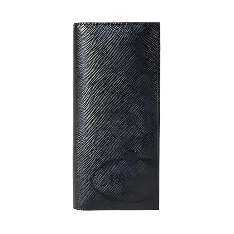 PRADA Cow Leather Wallet Men's Black
