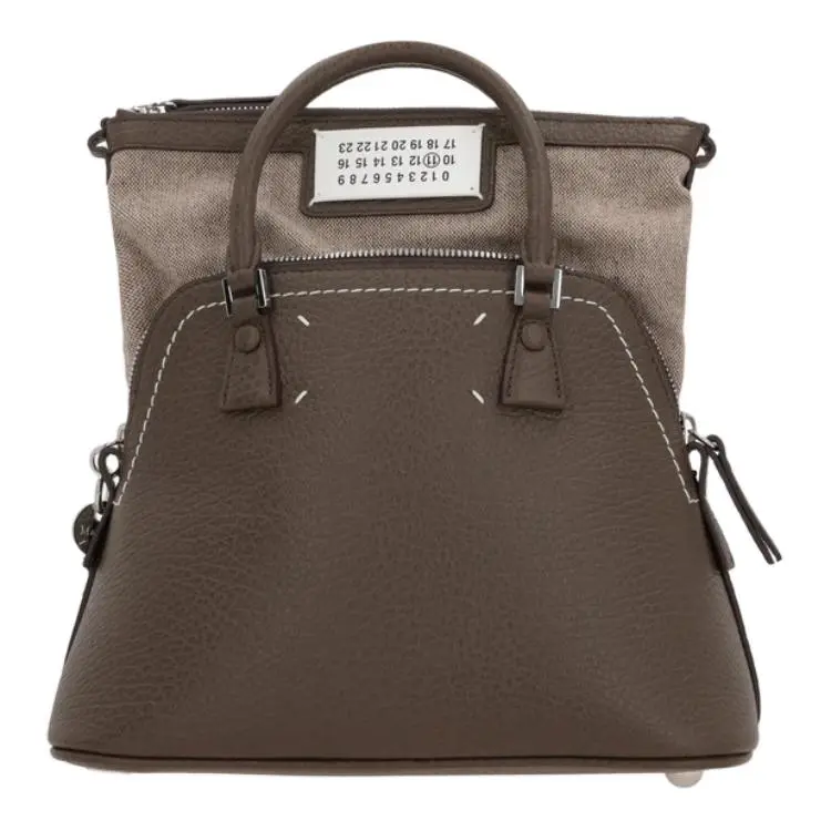 Maison Margiela Grain Leather One Shoulder Handbag Mini Women's Brown