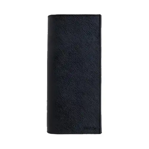 PRADA Cow Leather Wallet Unisex Black