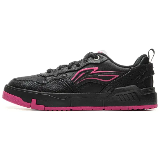 LINING Yuan Chu Skateboard Shoes Women's Low-Top Black