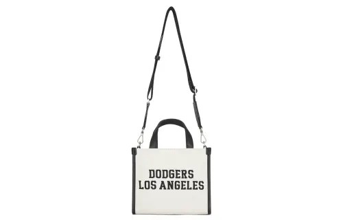 MLB Cotton With Polyester Tote Shoulder Bag, Crossbody Bag, Handbag, Clutch, Commute Bag Regular Unisex Linen Cream