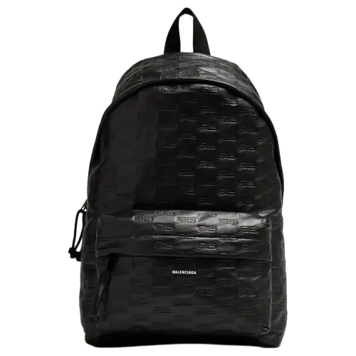Balenciaga Logo Embossed Backpacks