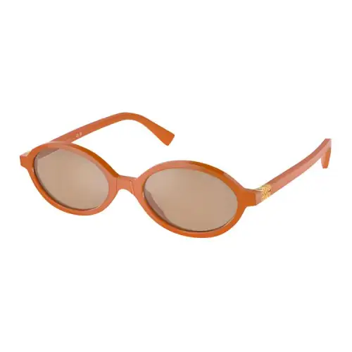 MIU MIU Plastic Oval Sunglasses Women's Ginger Yellow