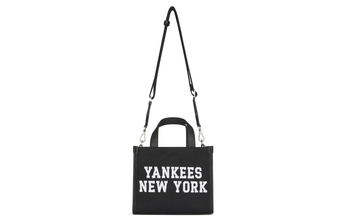 MLB Polyester With Cotton Tote Bag, Shopping Bag, Shoulder Bag, Crossbody Bag, Handbag Clutch Regular Unisex Black