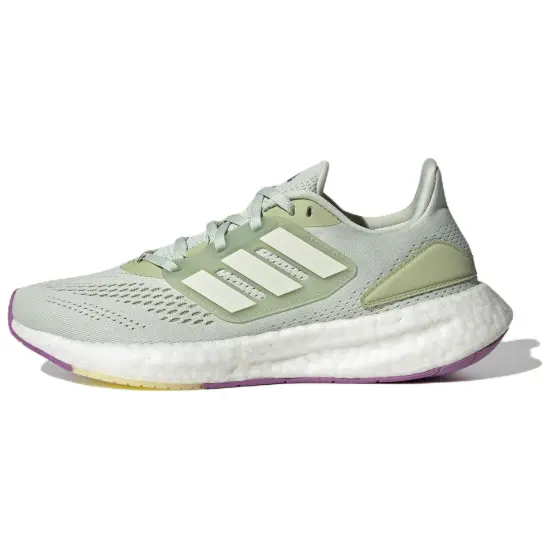 Adidas Pureboost 22 Running Shoes Women's Low-top Green/purple/white