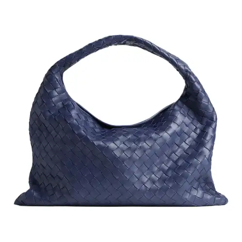 Bottega Veneta Cow Leather One Shoulder Handbag Small Women's Duke Blue