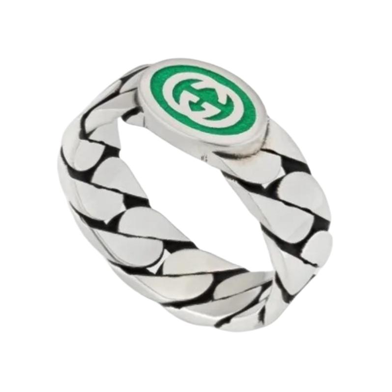 GUCCI Gucci, enamel, ring for men and women, silver 925 sample, for beloved