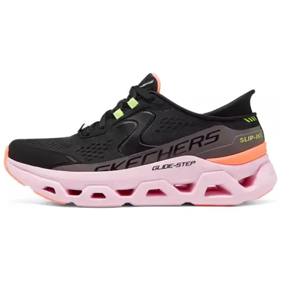 Skechers Glide Step Anti Slip Wear Resistant Low Top Casual Shoes Women's Black