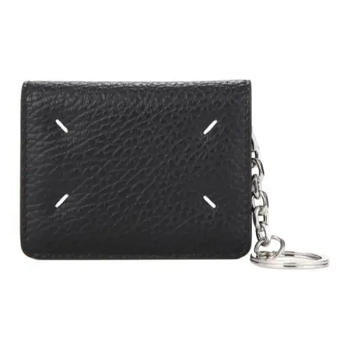 Maison Margiela Leather Keychains Women's Black