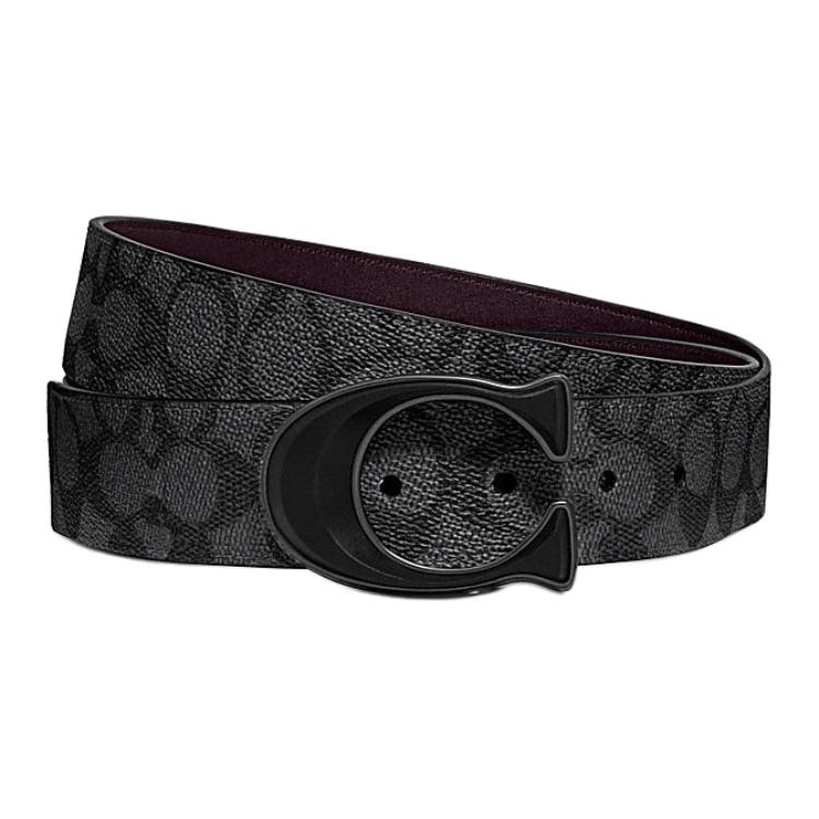 Мужской ремень COACH (черно-серый)