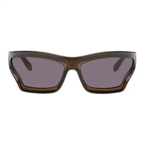 LOEWE Nylon Irregular Shape Sunglasses Men's Brown