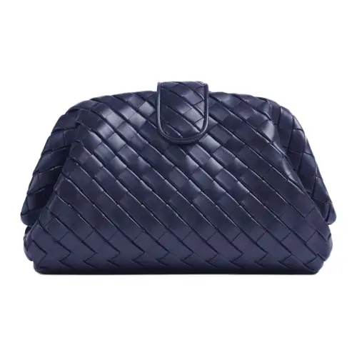 Bottega Veneta Calfskin Clutch Women's Duke Blue