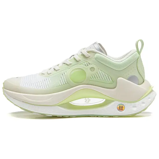 LiNing Jueying CRC Running Shoes Women's Low-Top Standard White/Fruit Pink Green
