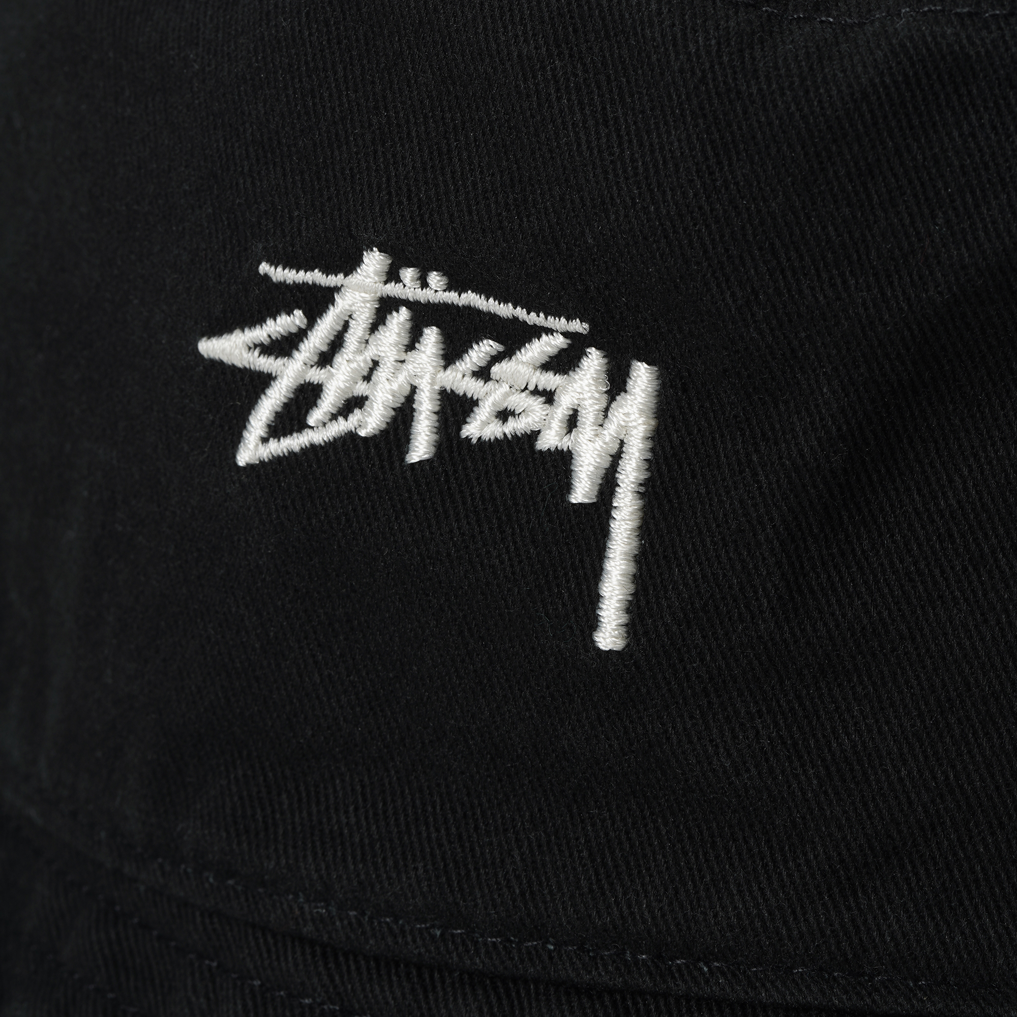 Панама Stussy LOGO Stock Bucket Hat (черная) — фото 4