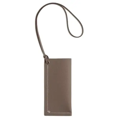 HERMES Calfskin Eyeglass Cases Women's Brown