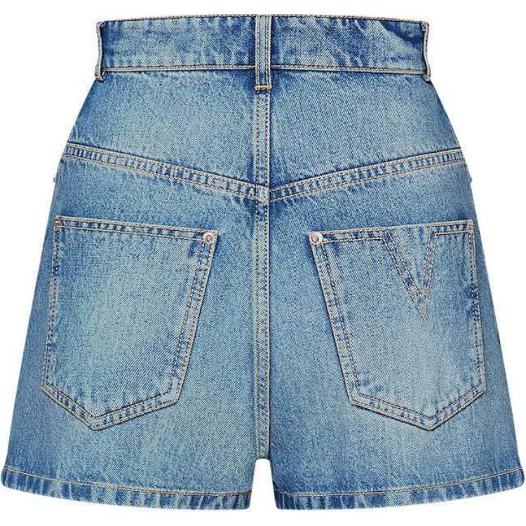 Женские штаны Louis Vuitton Denim Shorts (синие) — фото 2